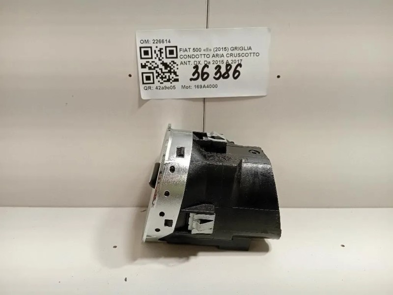 Griglia Condotto ARIA Cruscotto ANT DX 226614 Fiat 500 II 2015