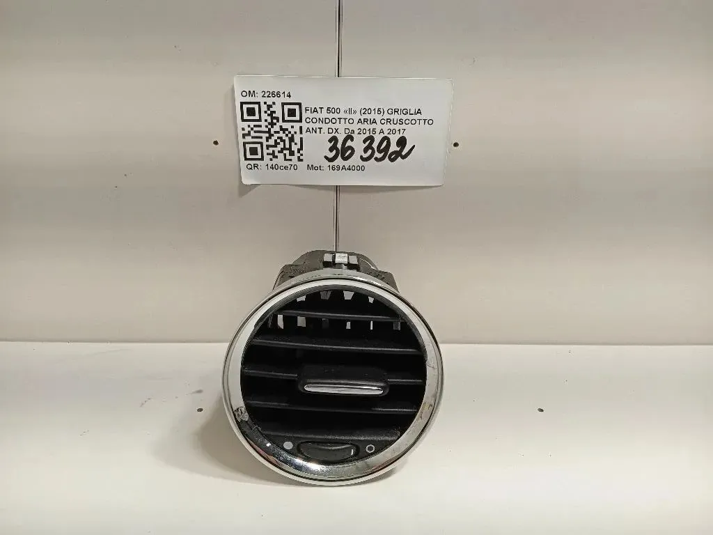 Griglia Condotto ARIA Cruscotto ANT DX 226614 Fiat 500 II 2015