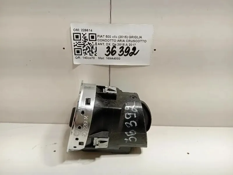 Griglia Condotto ARIA Cruscotto ANT DX 226614 Fiat 500 II 2015