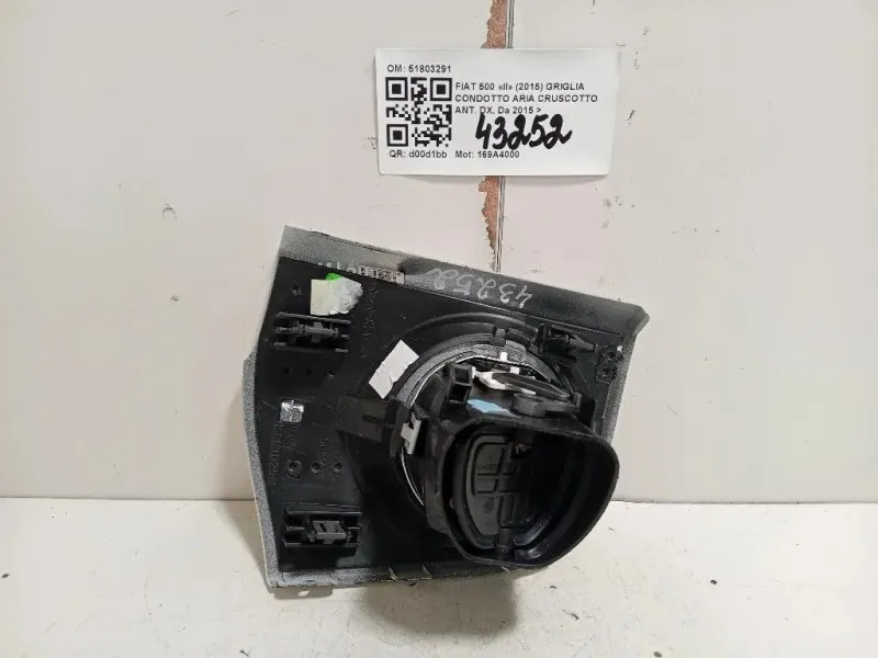 Griglia Condotto ARIA Cruscotto ANT DX 51803291 Fiat 500 II 2015