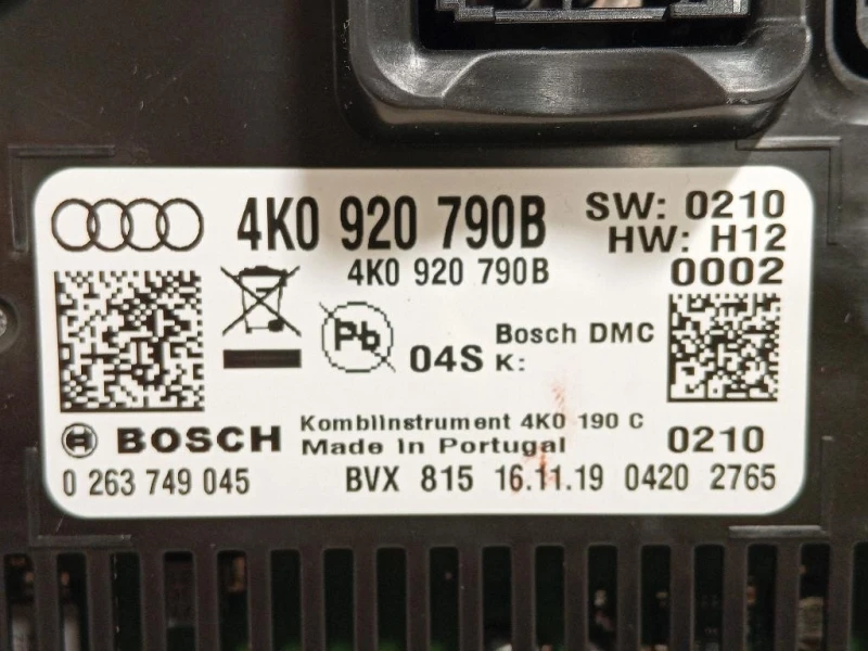 Quadro Strumenti 4K0920790B TACCHIMETRO QUADRO Audi A6 4GD Avant 2016