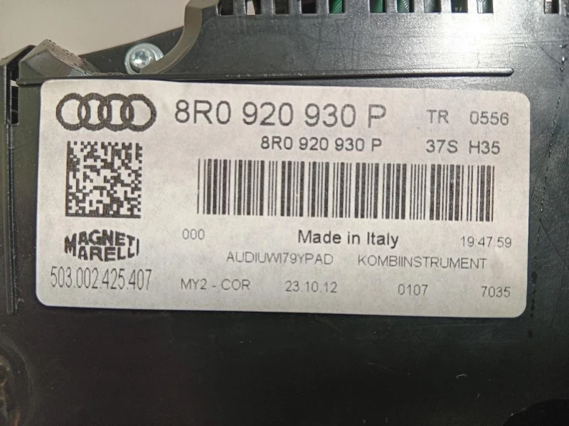 Quadro Strumenti 8R0920930P Audi Q5 8RB 2012