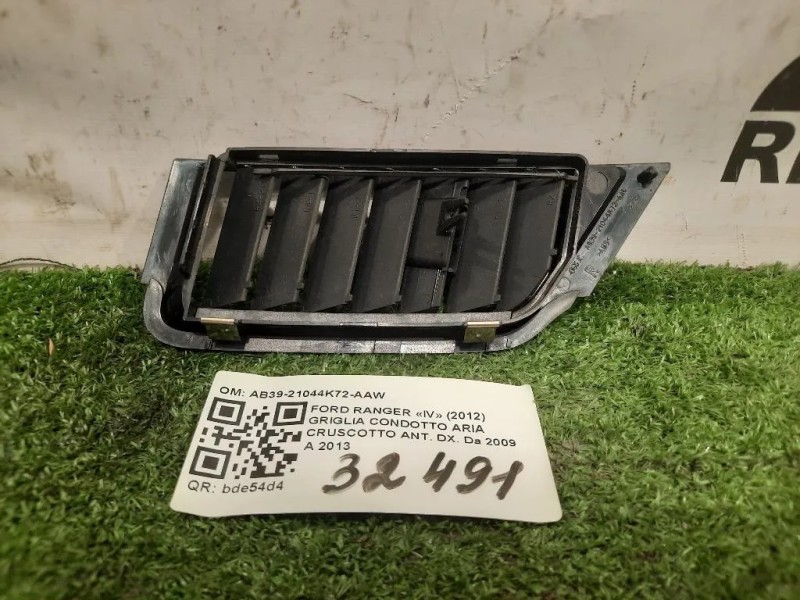 Griglia Condotto ARIA Cruscotto ANT DX AB39-21044K72-AAW Ford Ranger IV 2012