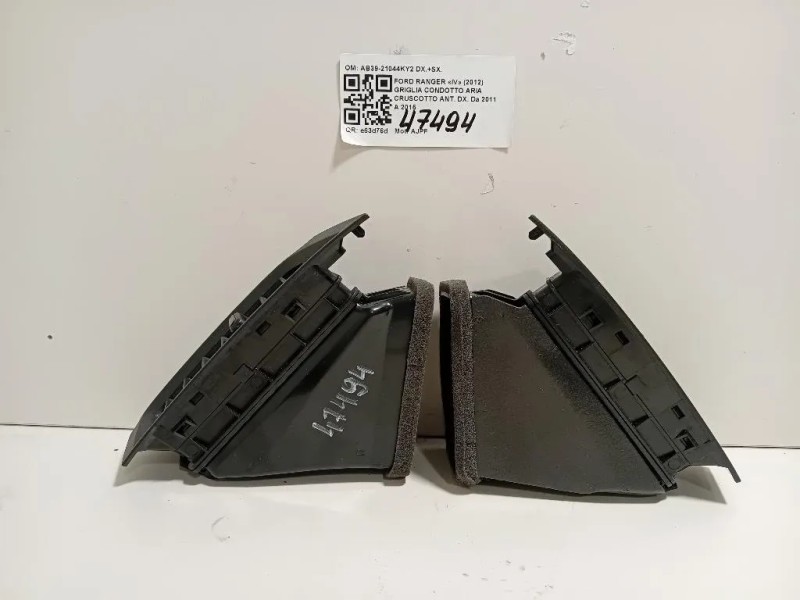 Griglia Condotto ARIA Cruscotto ANT DX AB39-21044KY2 DX+SX Ford Ranger IV 2012