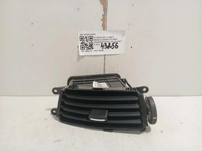 Griglia Condotto ARIA Cruscotto ANT DX 97420-2L000 Hyundai I30 I 2007