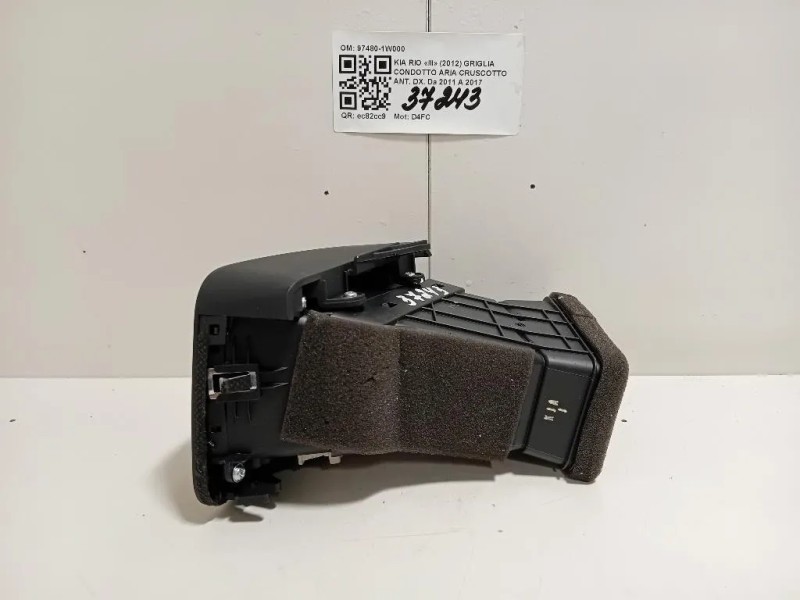 Griglia Condotto ARIA Cruscotto ANT DX 97480-1W000 Kia RIO III 2012