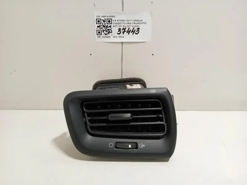 Griglia Condotto ARIA Cruscotto ANT DX H8974-80900 Kia Stonic 2017