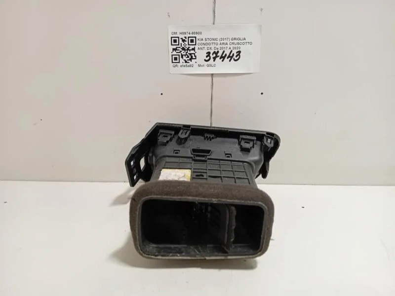 Griglia Condotto ARIA Cruscotto ANT DX H8974-80900 Kia Stonic 2017