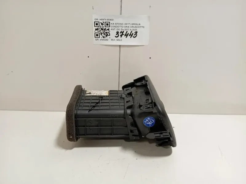 Griglia Condotto ARIA Cruscotto ANT DX H8974-80900 Kia Stonic 2017
