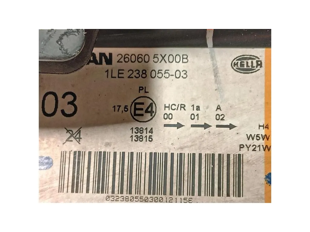 Proiettore ANT SX 260605X00B Nissan Navara 2010