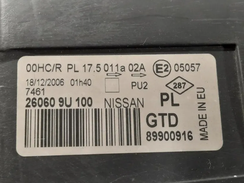 Proiettore ANT SX 89900916 Nissan NOTE I 2006