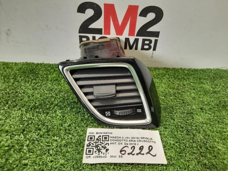 Griglia Condotto ARIA Cruscotto ANT DX BHN164730 Mazda 3 III 2016