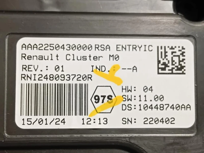 Quadro Strumenti 10448740AA Dacia Duster II 2021