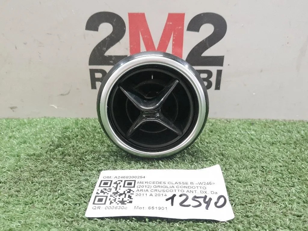 Griglia Condotto ARIA Cruscotto ANT DX A2468300254 Mercedes Classe B W246 2012