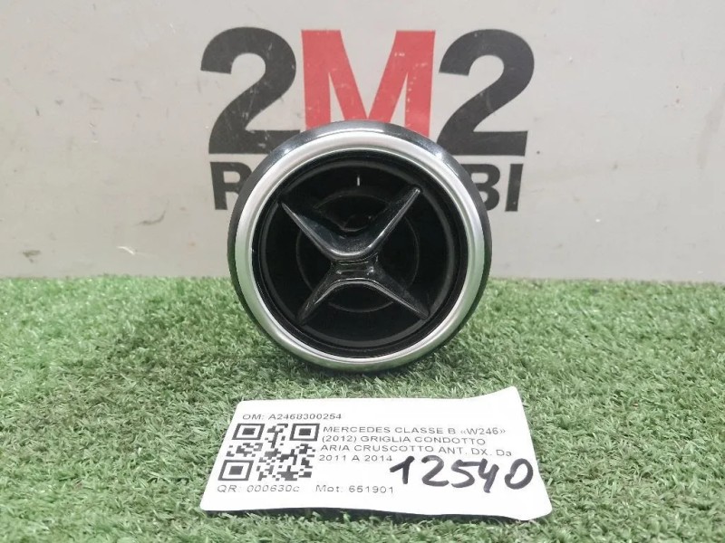 Griglia Condotto ARIA Cruscotto ANT DX A2468300254 Mercedes Classe B W246 2012