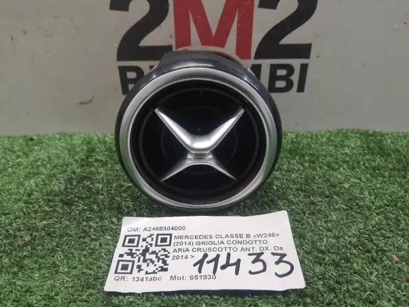 Griglia Condotto ARIA Cruscotto ANT DX A2468304000 Mercedes Classe B W246 2014