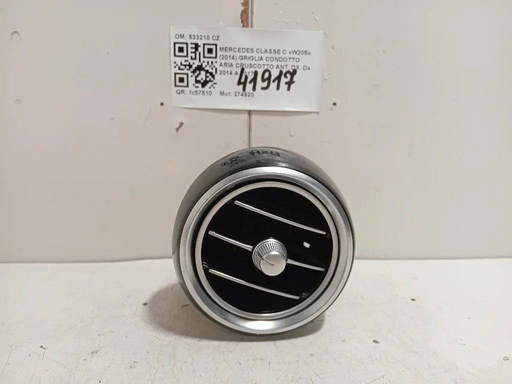 Griglia Condotto ARIA Cruscotto ANT DX 533210 CZ Mercedes Classe C W205 2014