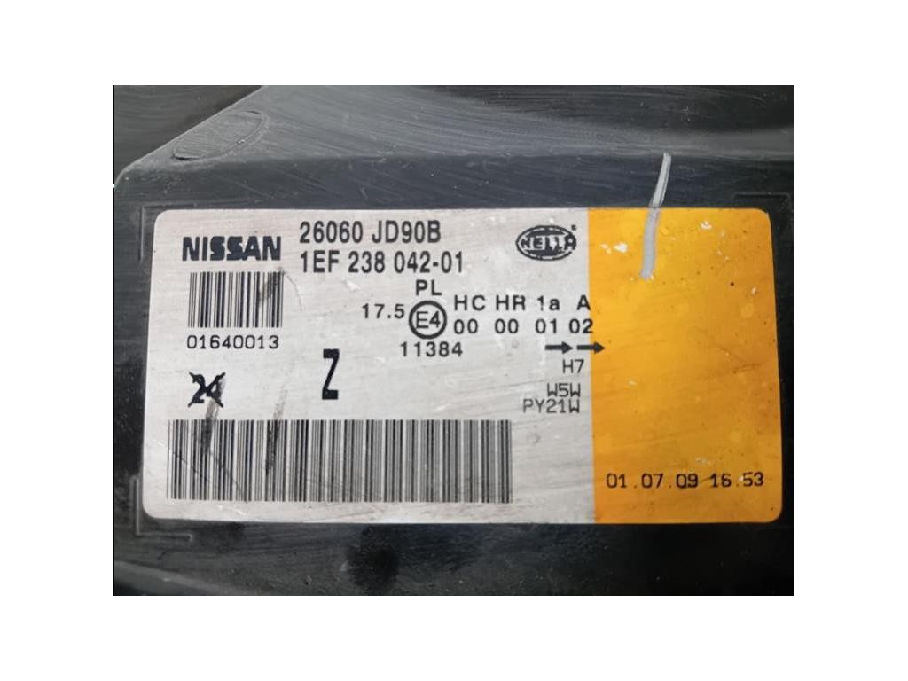 Proiettore ANT SX 26060 JD90B Nissan Qashqai II 2014