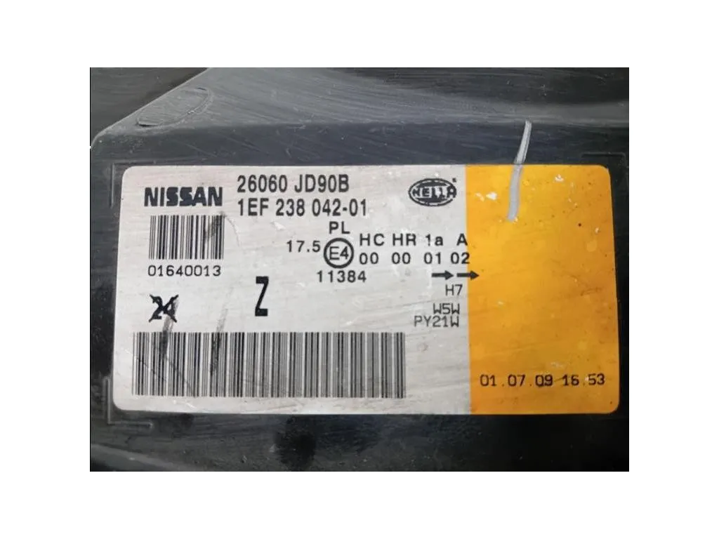 Proiettore ANT SX 26060 JD90B Nissan Qashqai II 2014