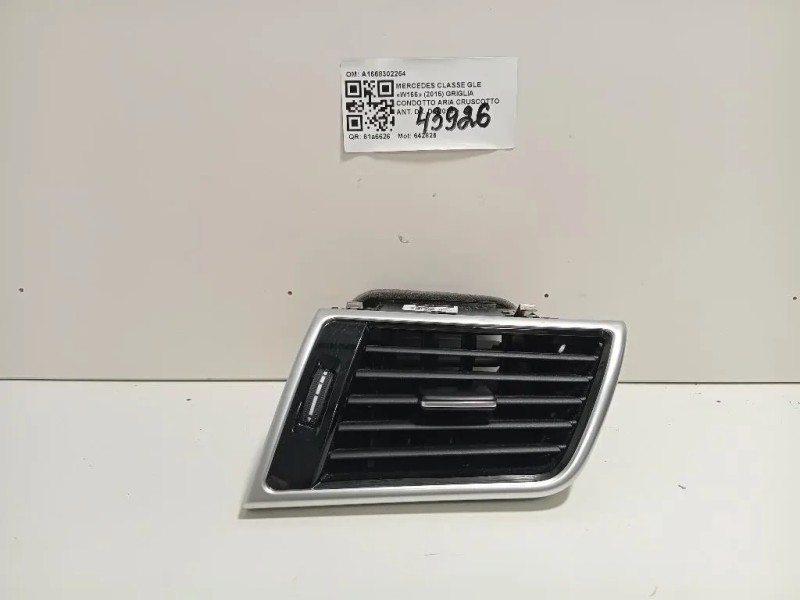 Griglia Condotto ARIA Cruscotto ANT DX A1668309200 Mercedes Classe GLE W166 2015