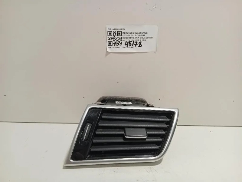 Griglia Condotto ARIA Cruscotto ANT DX A1668309100 Mercedes Classe GLE W166 2015