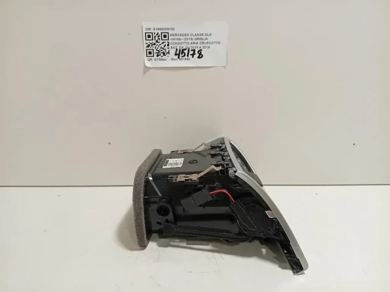 Griglia Condotto ARIA Cruscotto ANT DX A1668309100 Mercedes Classe GLE W166 2015