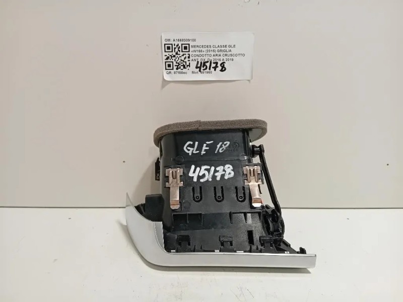 Griglia Condotto ARIA Cruscotto ANT DX A1668309100 Mercedes Classe GLE W166 2015