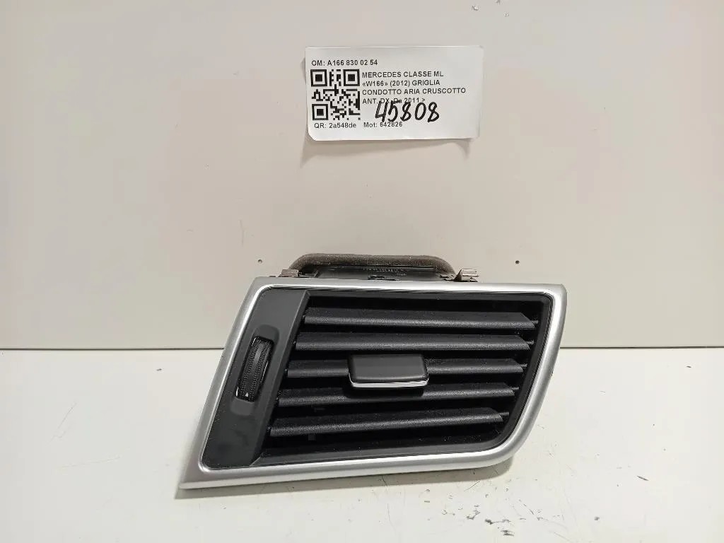 Griglia Condotto ARIA Cruscotto ANT DX A166 830 02 54 Mercedes Classe ML W166 2012