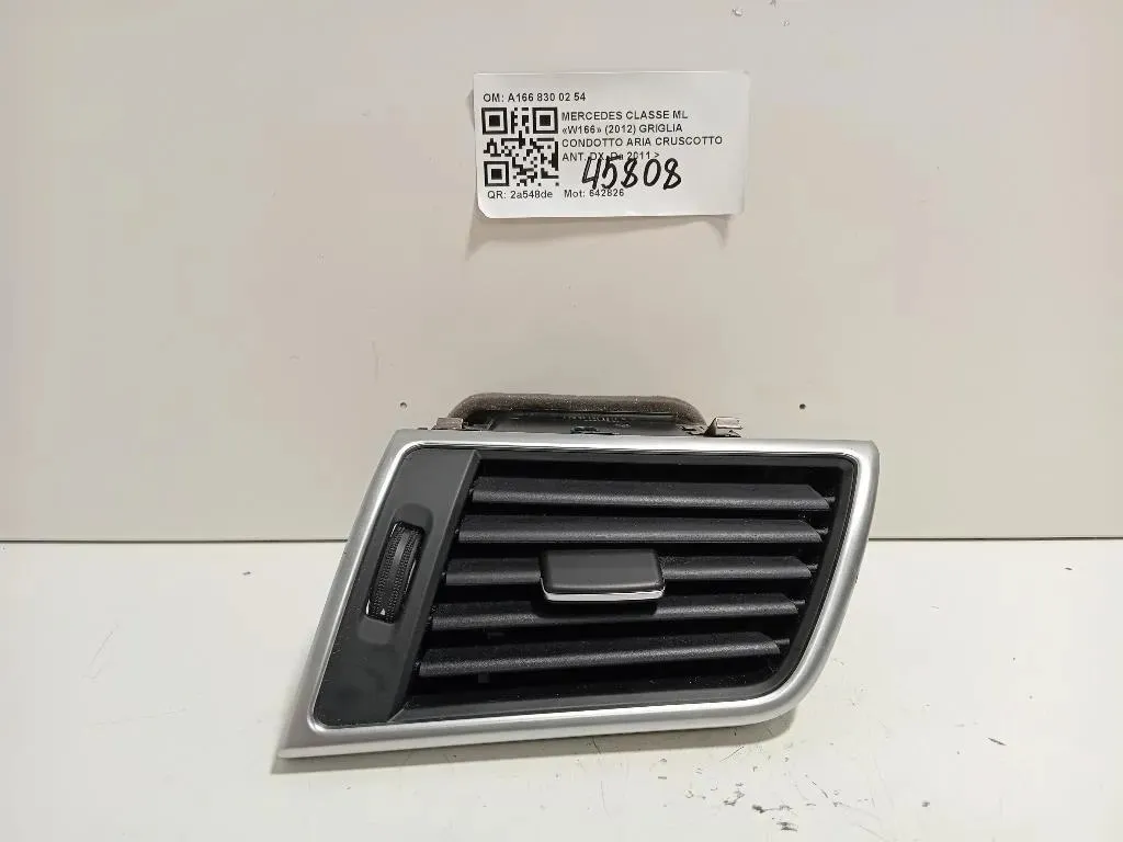 Griglia Condotto ARIA Cruscotto ANT DX A166 830 02 54 Mercedes Classe ML W166 2012