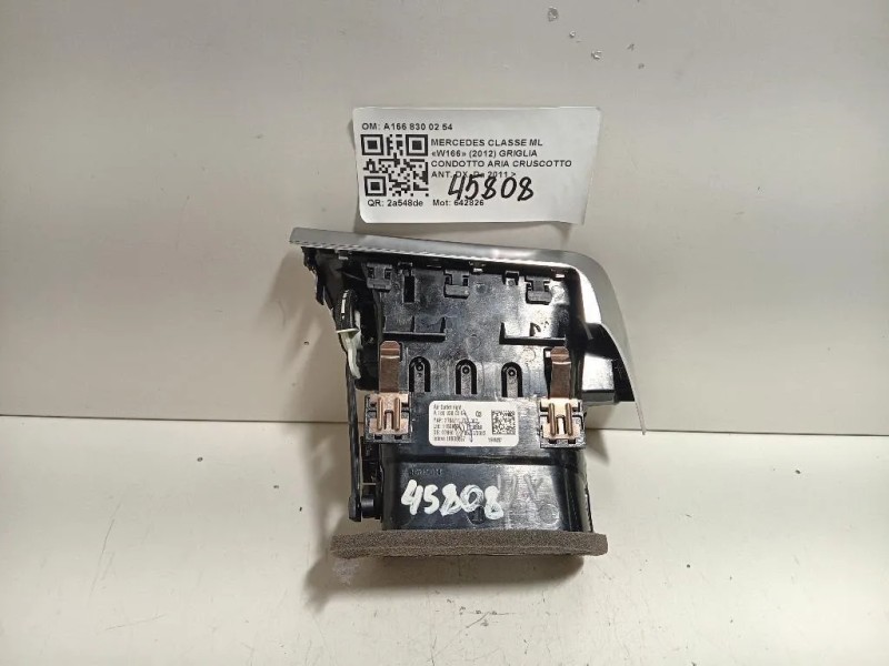 Griglia Condotto ARIA Cruscotto ANT DX A166 830 02 54 Mercedes Classe ML W166 2012