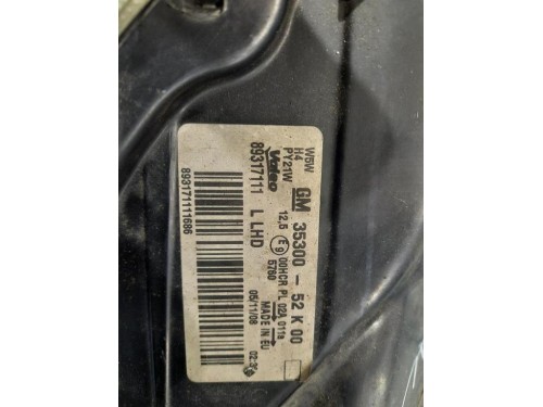 Proiettore ANT SX 93193971 Opel Agila B 2008