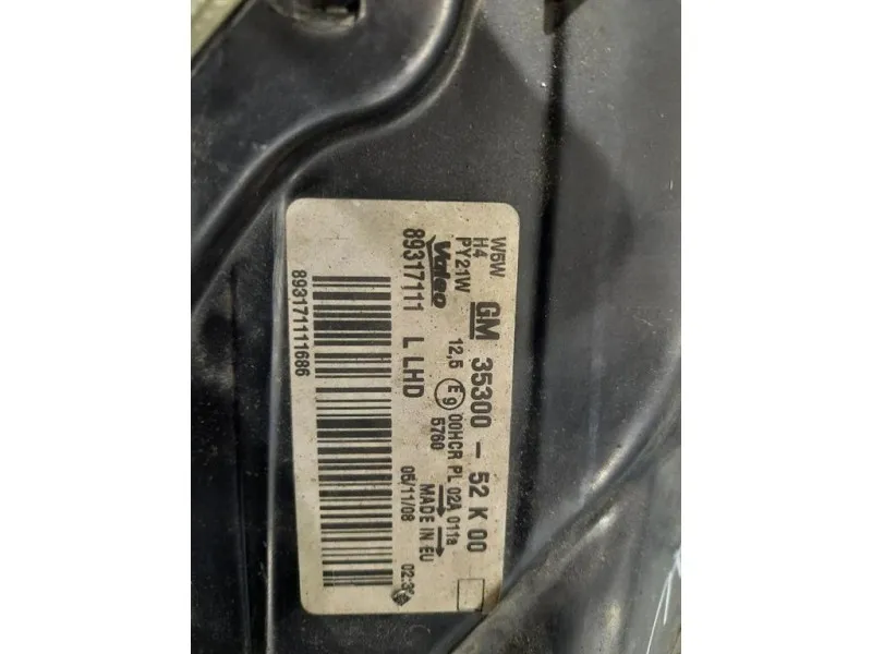 Proiettore ANT SX 93193971 Opel Agila B 2008