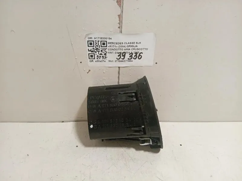 Griglia Condotto ARIA Cruscotto ANT DX A1718300154 Mercedes Classe SLK R171 2004