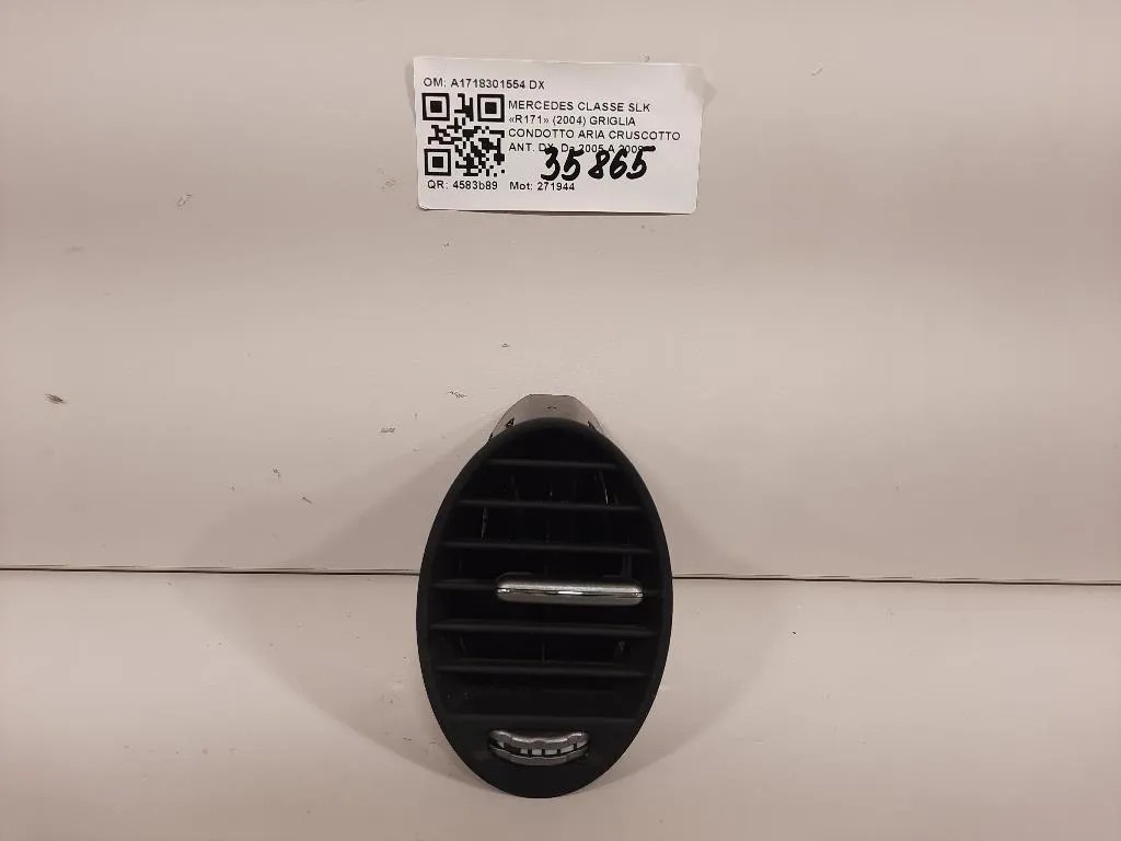 Griglia Condotto ARIA Cruscotto ANT DX A1718301554 DX Mercedes Classe SLK R171 2004