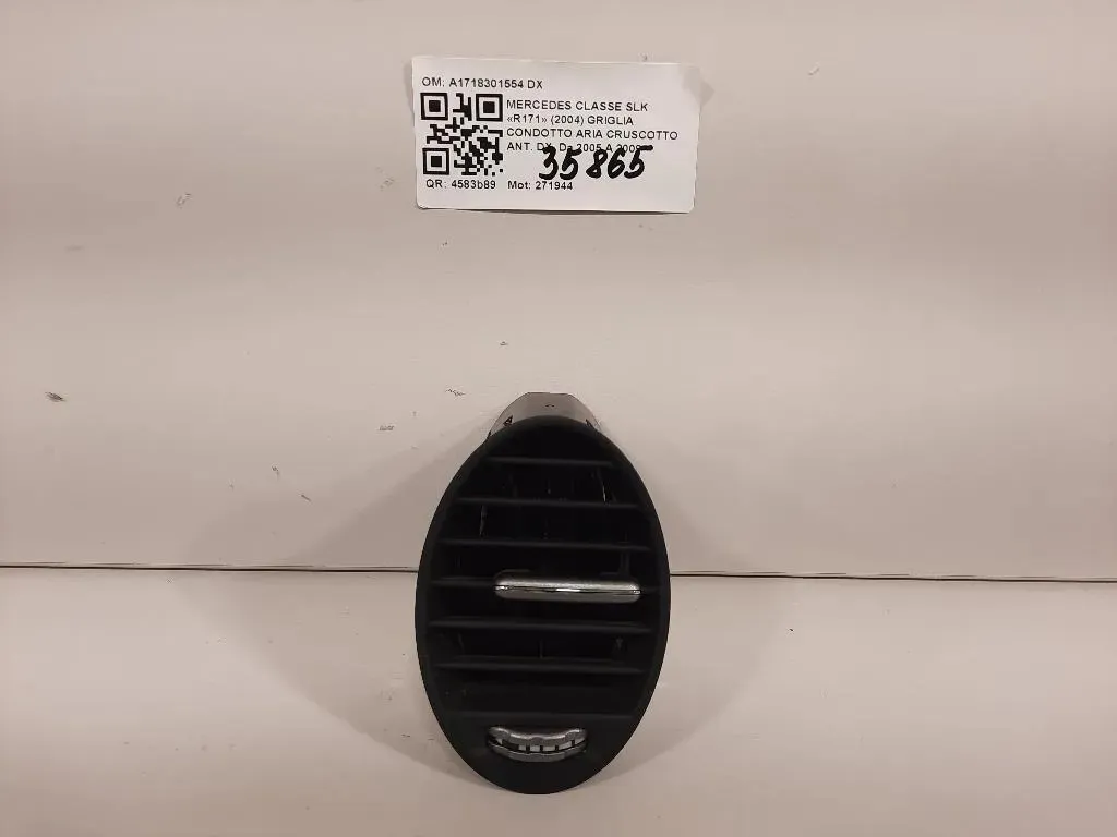 Griglia Condotto ARIA Cruscotto ANT DX A1718301554 DX Mercedes Classe SLK R171 2004