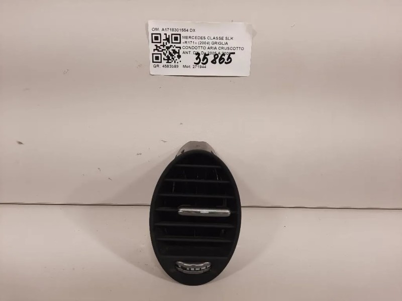 Griglia Condotto ARIA Cruscotto ANT DX A1718301554 DX Mercedes Classe SLK R171 2004