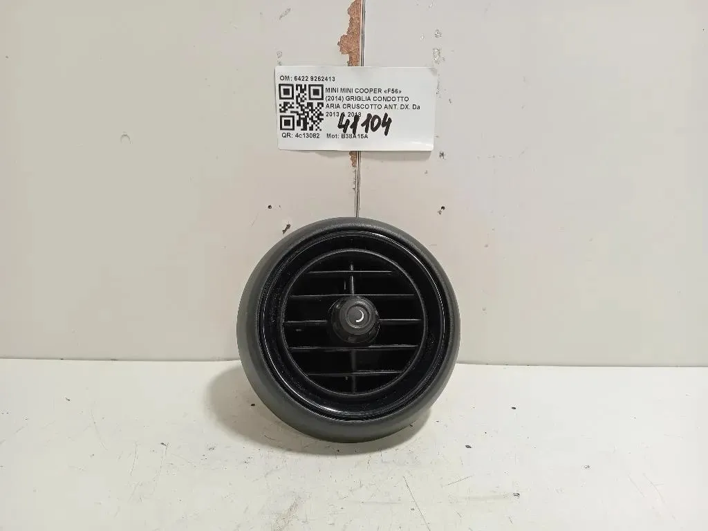 Griglia Condotto ARIA Cruscotto ANT DX 6422 9262413 Mini MINI Cooper F56 2014