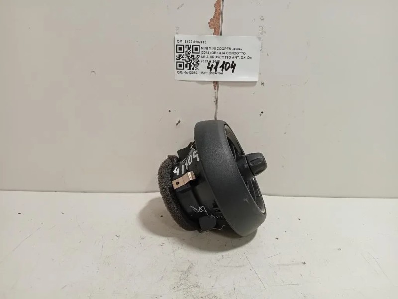 Griglia Condotto ARIA Cruscotto ANT DX 6422 9262413 Mini MINI Cooper F56 2014