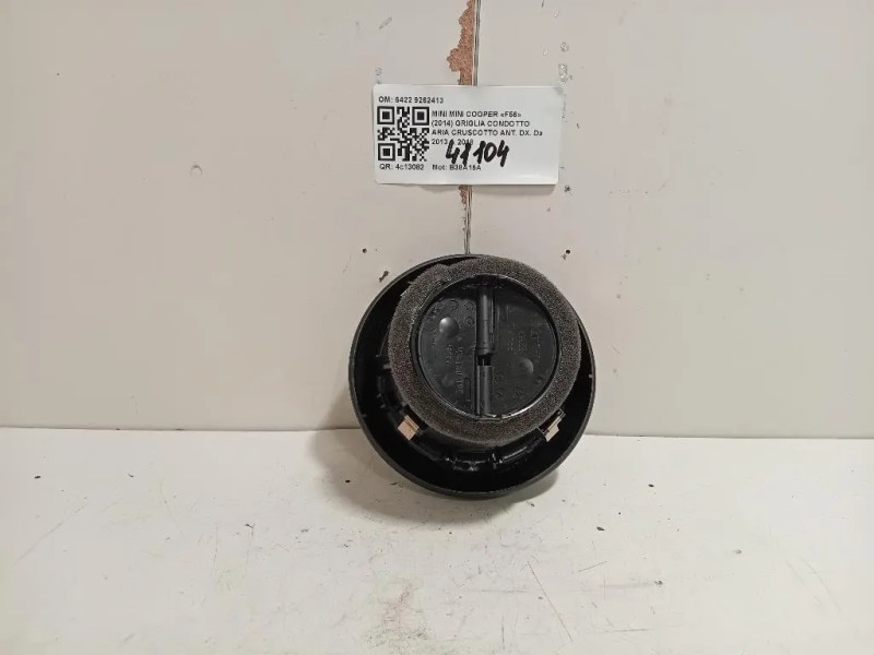 Griglia Condotto ARIA Cruscotto ANT DX 6422 9262413 Mini MINI Cooper F56 2014