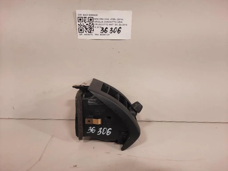 Griglia Condotto ARIA Cruscotto ANT DX 6422 9265405 Mini MINI ONE F55 2014