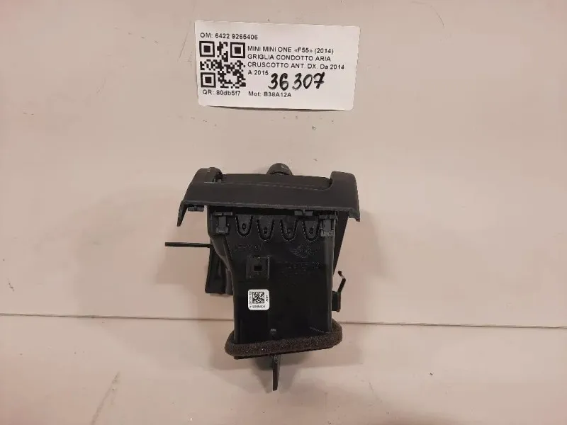 Griglia Condotto ARIA Cruscotto ANT DX 6422 9265406 Mini MINI ONE F55 2014