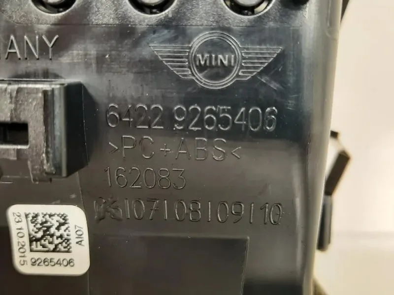 Griglia Condotto ARIA Cruscotto ANT DX 6422 9265406 Mini MINI ONE F55 2014