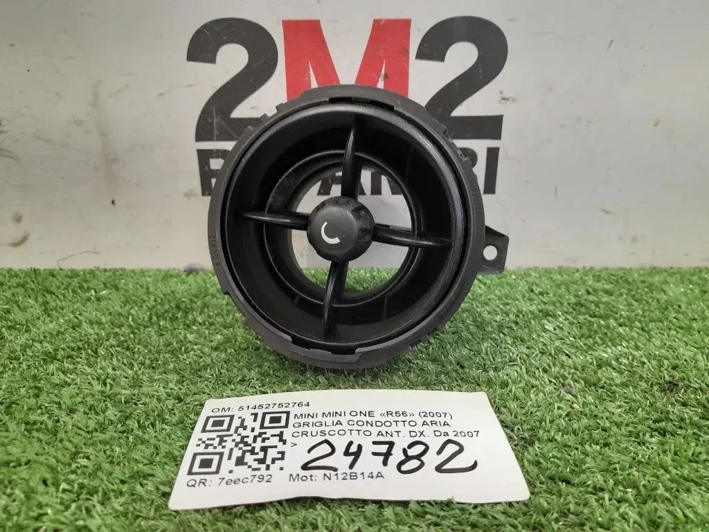 Griglia Condotto ARIA Cruscotto ANT DX 51452752764 Mini MINI ONE R56 2007