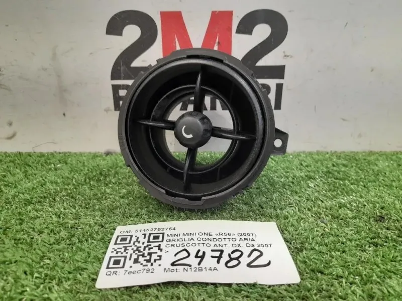 Griglia Condotto ARIA Cruscotto ANT DX 51452752764 Mini MINI ONE R56 2007