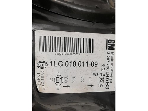 Proiettore ANT SX 13297720 Opel Astra J 2012