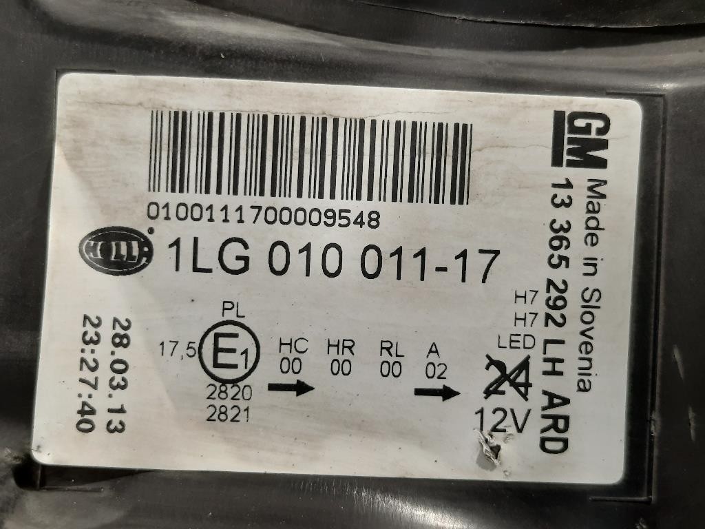 Proiettore ANT SX 1LG010011-17 Opel Astra J 2012