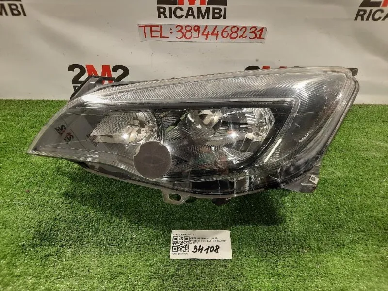 Proiettore ANT SX 1LG010011-17 Opel Astra J 2012