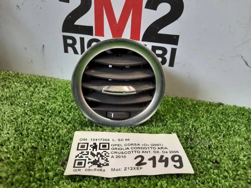 Griglia Condotto ARIA Cruscotto ANT DX 13417366 Opel Corsa D 2007