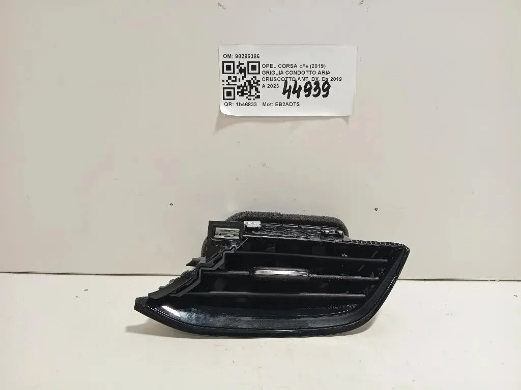 Griglia Condotto ARIA Cruscotto ANT DX 98296386 Opel Corsa F 2019