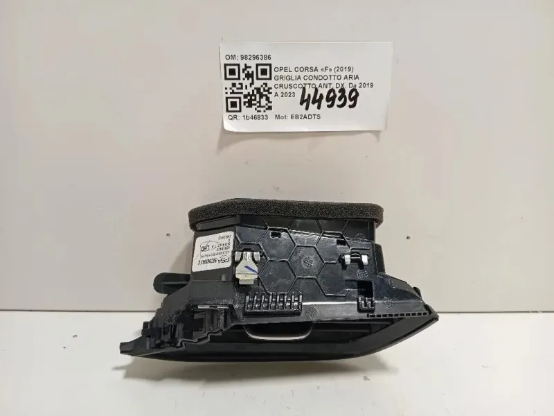 Griglia Condotto ARIA Cruscotto ANT DX 98296386 Opel Corsa F 2019